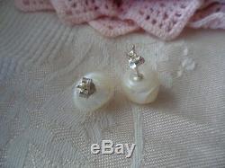 Vintage Jewellery Baroque Pearl Earrings Sterling Silver Antique Jewelry Pearls