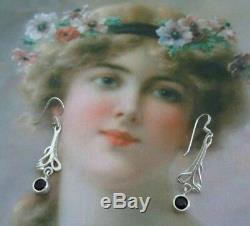 Vintage Jewellery Sterling Silver Celtic Earrings Antique Deco Jewelry Ear Rings
