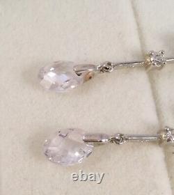 Vintage Jewellery Sterling Silver Wedding Earrings Jewelry Ear Rings 925 CZ MHJ