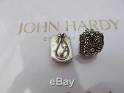 Vintage John Hardy 18K Gold Sterling Silver Jaisalmer Omega & Post Earrings