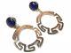 Vintage Ladies Sterling Silver Blue Lapis Earrings Mexico Taxco Wow