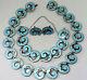 Vintage Margot De Taxco Sterling Silver Enamel Necklace, Bracelet & Earrings Set