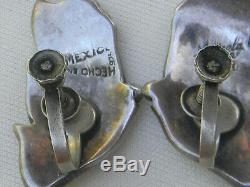 Vintage Maricela Sterling Silver Mexican Taxco Brooch/Pin with Matching Earrings