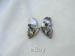 Vintage Maricela Sterling Silver Mexican Taxco Brooch/Pin with Matching Earrings