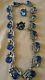 Vintage Mexican Sterling Silver Blue Stone Necklace & Earrings Prosa 1940s Old