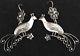 Vintage Mexican Sterling Silver Large Bird Peacock Frida Earrings