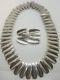 Vintage Mid Century Modern Sterling Silver 925 Tn-75 Mexico Earrings Necklace
