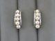 Vintage Mikimoto 5 Five Pearl 950 Sterling Silver Clip Half Hoop Earrings Signed