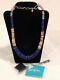 Vintage New Dtr Jay King Sterling Pink Opal Turquoise Lapis Earrings Necklace