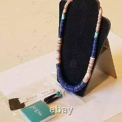 Vintage NEW DTR Jay King Sterling Pink Opal Turquoise Lapis Earrings Necklace