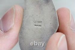 Vintage Nakai Sugilite Indian Big Sterling Silver Drop Dangle Earrings 925