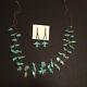 Vintage Native American Turquoise Animal Necklace And Earings Sterling Silver