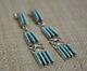 Vintage Native American Zuni Turquoise Sterling Silver Earrings