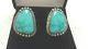 Vintage Navajo Large Gem Grade Tyrone Turquoise Sterling Silver Beaded Earrings