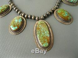 Vintage Navajo Sterling Royston Turquoise Necklace Earrings Set Andy Cadman