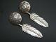 Vintage Old Pawn Navajo Decorative Domed Concho Feather Sterling Post Earrings