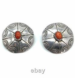 Vintage Old Pawn Navajo Sterling Silver Multi Stone Earring Lot