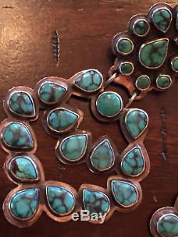 Vintage Oscar Betz Turquoise Sterling Chandelier Earrings
