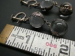 Vintage Pool Of Light Sterling Silver Three Piece Bracelet Earrings Necklace Set
