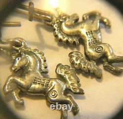 Vintage Rare & Retired James Avery Sterling Silver Unicorn Drop Dangle Earrings