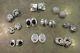 Vintage Retro Sterling Silver Clip-on Earring Lot Of 10