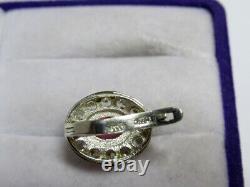 Vintage Russian Earrings Sterling Silver 925 Spinel, Women's Jewelry 5.71gr