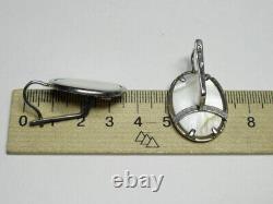 Vintage Russian Earrings Sterling Silver 925, Women's Jewelry 10.60 gr