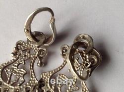 Vintage Russian Earrings Sterling Silver 925, Women's Jewelry 7.93 gr