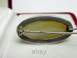 Vintage Russian Soviet Earrings Sterling Silver 875 Agate, Women's Jewelry