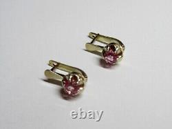 Vintage Russian Soviet Earrings Sterling Silver 875 Amethyst, Women's Jewelry