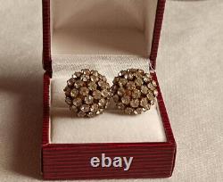 Vintage Russian Soviet Earrings Sterling Silver 875, Women's Jewelry 7.01gr