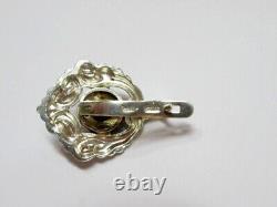 Vintage Russian Soviet Earrings Sterling Silver 925 Jade, Women's Jewelry