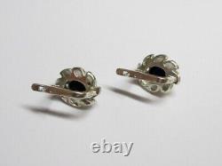 Vintage Russian Soviet Earrings Sterling Silver 925 Spinel, Women's Jewelry