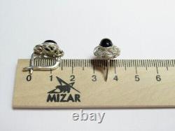 Vintage Russian Soviet Earrings Sterling Silver 925 Spinel, Women's Jewelry