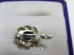 Vintage Russian Soviet Earrings Sterling Silver 925 Spinel, Women's Jewelry