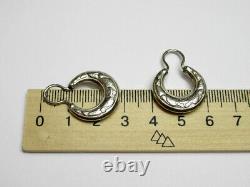 Vintage Russian Soviet Earrings Sterling Silver 925, Women's Jewelry 5.27 gr