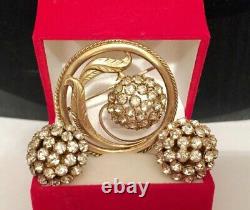 Vintage Russian USSR Set Of Earrings&Brooch Sterling Silver 875, Women's Jewelry