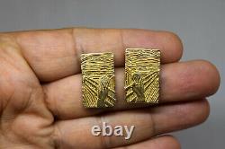 Vintage Scream Gold Washed Sterling Silver Earrings