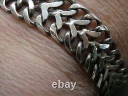 Vintage Signed Mexico Sterling Silver 925 Woven Necklace Earrings Bracelet Set