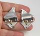 Vintage Signed Tove Norlander Sterling Silver 14k Yellow Gold Pierced Earrings
