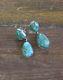 Vintage Southwestern Sterling Silver And Turquoise Earrings By Federico Jimenez