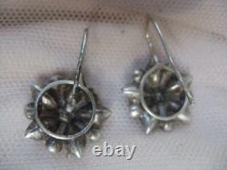 Vintage Soviet USSR Sterling Silver 875 Earrings Fine Women's Jewelry 3.6 g