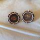 Vintage Stephen Dweck Sterling Round Cameo Coin Sterling Earrings