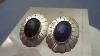 Vintage Sterling Concho Style Earrings