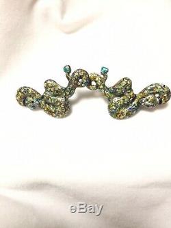 Vintage Sterling Enamel Margot De Taxco Snake Earrings