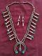Vintage Sterling Navajo Squash Blossom Necklace/earrings