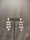 Vintage Sterling Silver 925 Chandelier Earrings Screw Back Non Pierced Wedding