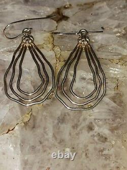 Vintage Sterling Silver 925 Dangle Earrings Makers Mark