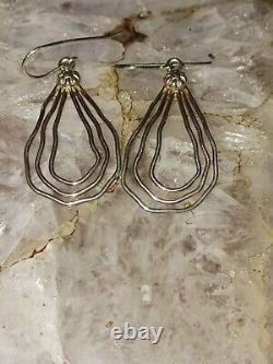 Vintage Sterling Silver 925 Dangle Earrings Makers Mark