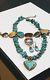 Vintage Sterling Silver 925 Turquoise Earrings Ring Bracelet Necklace 110 Gram